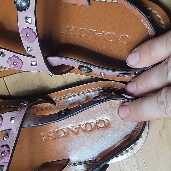 Coach Hudson Tea Rose Sandals - Picture 3 of 4